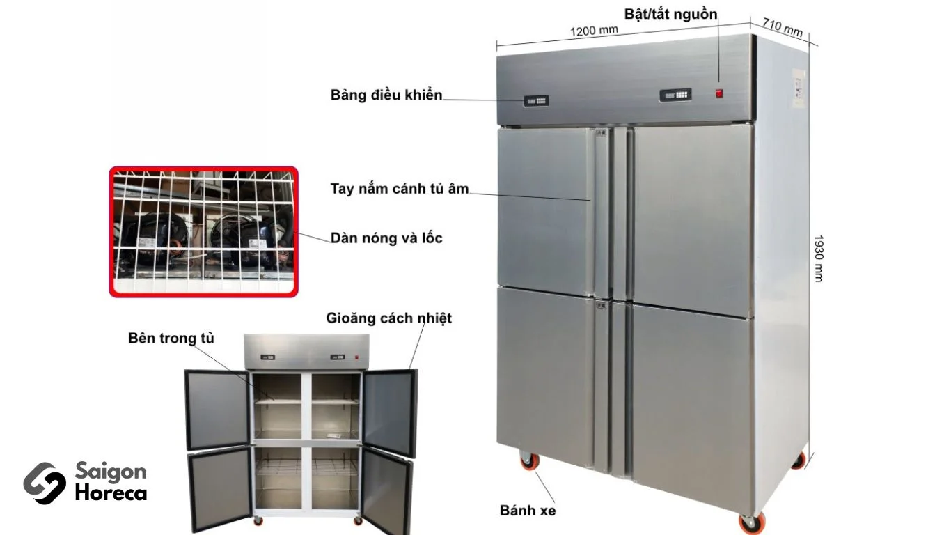 Tủ lạnh công nghiệp 4 cánh: Giải pháp lưu trữ thực phẩm hiệu quả cho doanh nghiệp