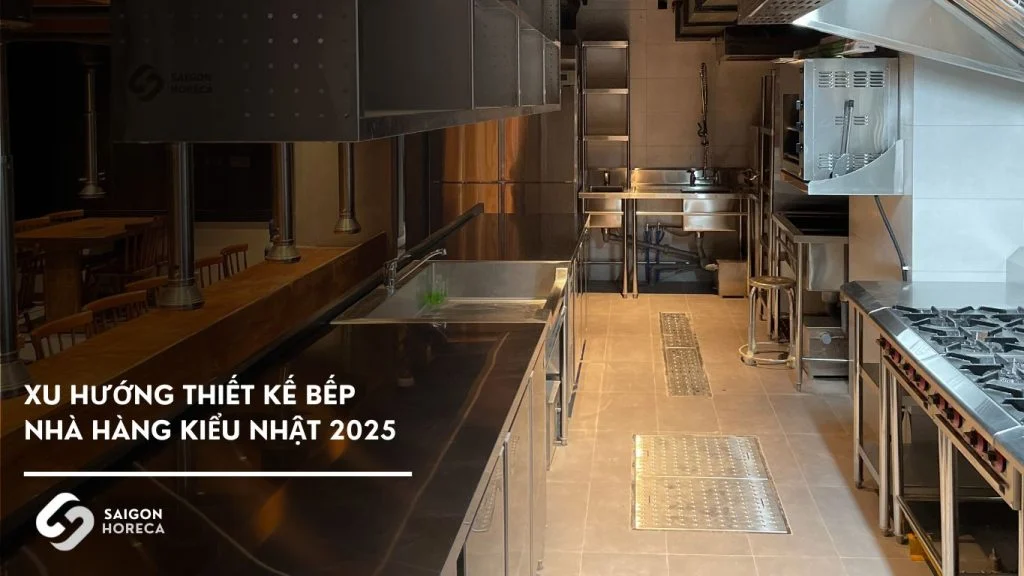 Xu hướng thiết kế bếp nhà hàng kiểu Nhật 2025