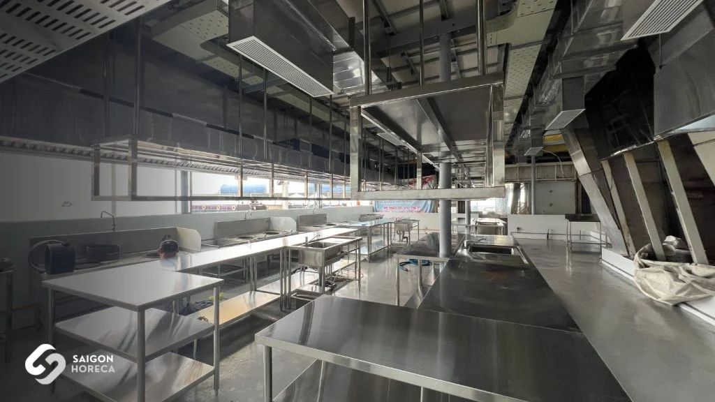 Tối ưu không gian với thiết kế bếp nhà hàng diện tích 50m2 – Bí quyết từ Saigon Horeca