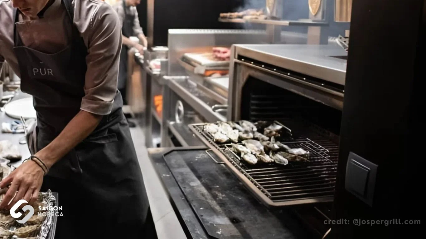 Tư vấn thiết kế bếp công nghiệp tích hợp lò Josper