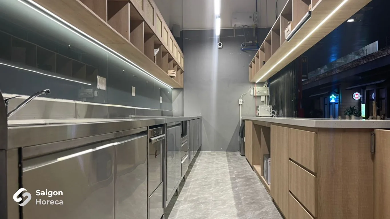 Hệ thống thiết bị bếp inox công nghiệp cao cấp tại Heiwa Sushi - Saigon Horeca