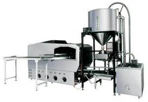 Automatic continuous rice cooking system (large industrial) System 1000 Steaming Conveyor - continuous rice cooker Fujimak
