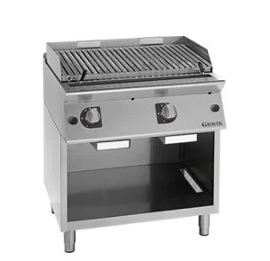 Unika 700 LAVA STONE GRILL Volcanic Stone Grill. GAS ON OPEN BASE CABINET Giorik GL740GC