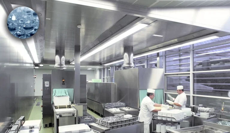Trần Thông Gió Bếp Công Nghiệp KCV-WW – Water Wash ventilated ceiling for dishwashing areas (CE) Halton
