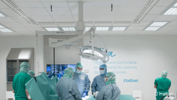 Medical Gas and Smoke Extraction Halton Vita OR Space (Space 5 / Space 7) - Operating Room Ventilation System VOS