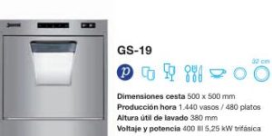 Jemi GS 19 3P cup/glass washing machine