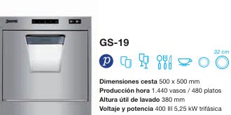Jemi GS 19 3P cup/glass washing machine