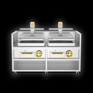 Basque Josper Open Charcoal Grill – Solid Josper Basque Grill PVJ-76-2-2-MB Individual double grill