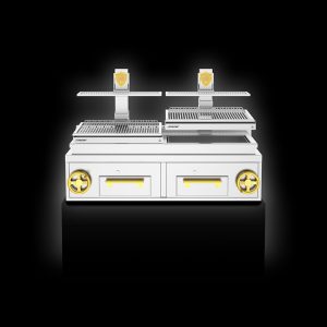 Basque Josper Open Charcoal Grill – Tabletop Josper Basque Grill PVJ-76-2-1-CT Individual Double Grill