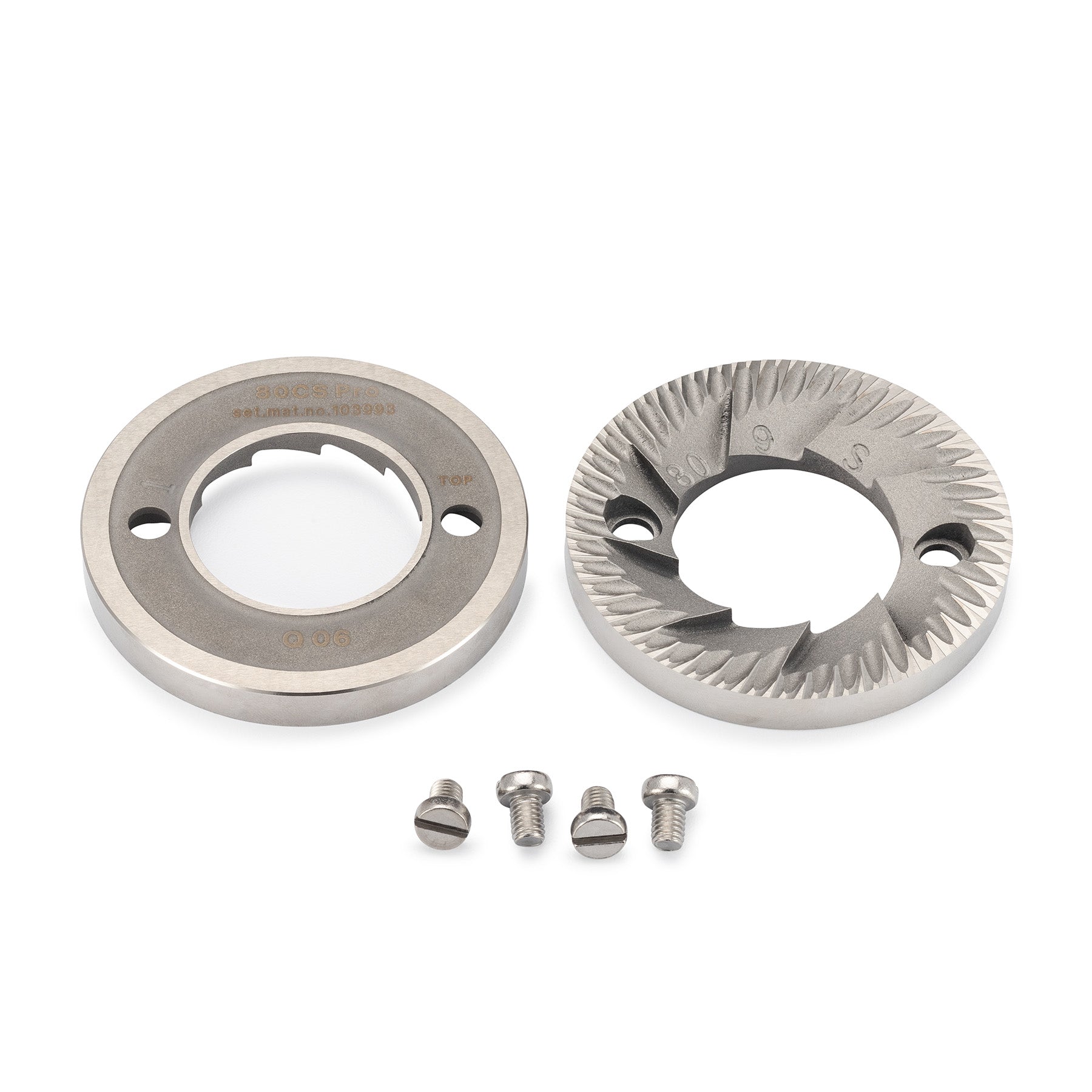 80mm Premium Cast Steel Burrs (E80S / PEAK / Ditting 804) Mahlkönig