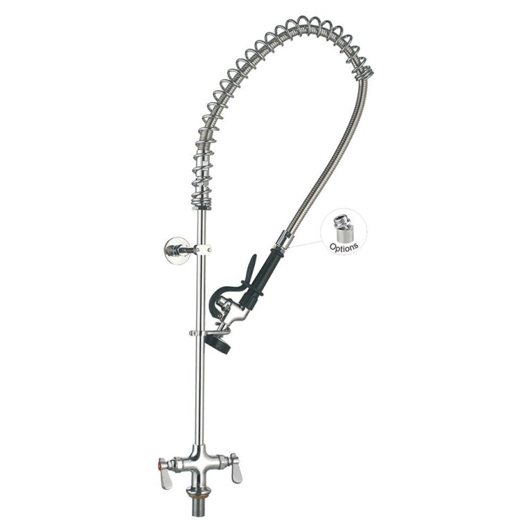 Vòi Xịt Rửa Chén Nhà Hàng 98001-1 Single Base Deck Mount Commercial Sink Restaurant Pre Rinse Faucet Toprinse