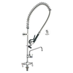 Vòi Xịt Rửa Chén Nhà Hàng 98001-2 Single Base Deck Mount Commercial Sink Restaurant Pre Rinse Faucet with Add-on Faucet Toprinse