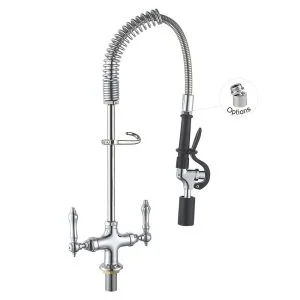 Kitchen Faucet 98001MN-1C Single Base Deck Mount Mini Pre Rinse Kitchen Faucet, water-saving Toprinse