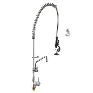 Vòi Xịt Rửa Chén Nhà Hàng 98005-2 Single Hole Deck mount Commercial Sink Restaurant Pre-Rinse Faucet with Add-on Faucet Toprinse