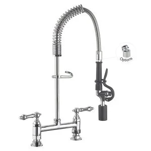 Kitchen Faucet 98007MN-1C 8 Inches Center Deck mount Faucet Mini Pre Rinse Kitchen Faucet, water-saving Toprinse