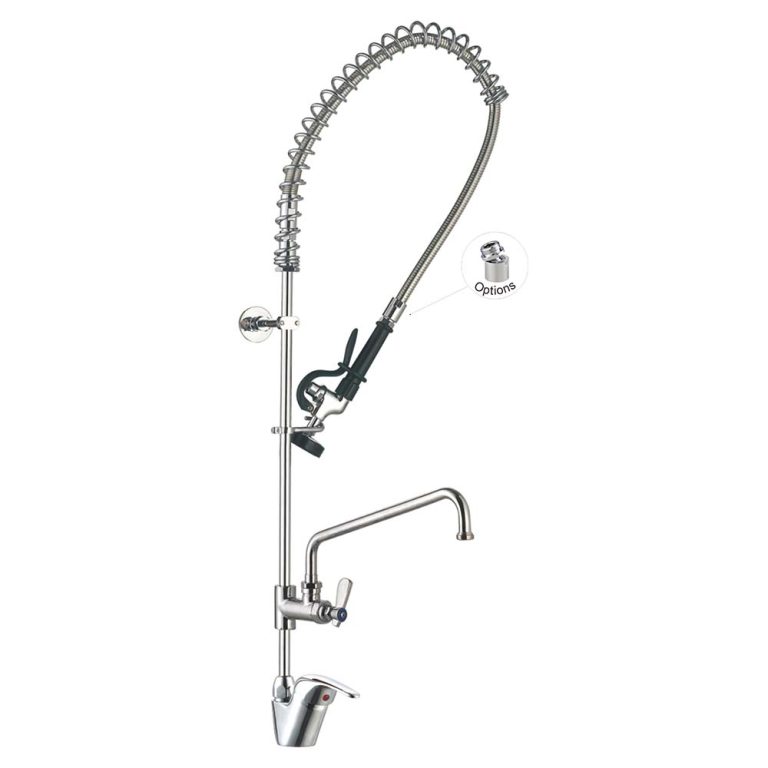 Vòi Xịt Rửa Chén Nhà Hàng 98012-2 Single Temperature Deck mount Commercial Sink Restaurant Pre-Rinse Faucet with Add-on Faucet Toprinse