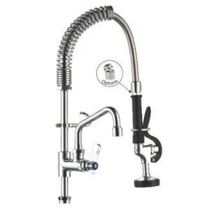 North American Dishwashing Faucet Set (Model 98000) MINI Pre-rinse unit (98000MN-A) Toprinse