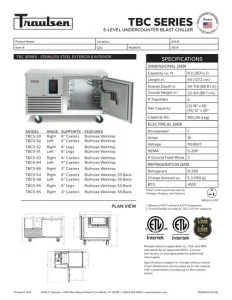 Traulsen TBC5 Quick Freezer