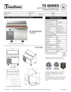 Traulsen Pizza Preparation Table TS048HT