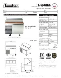 Traulsen Pizza Preparation Table TS048HT