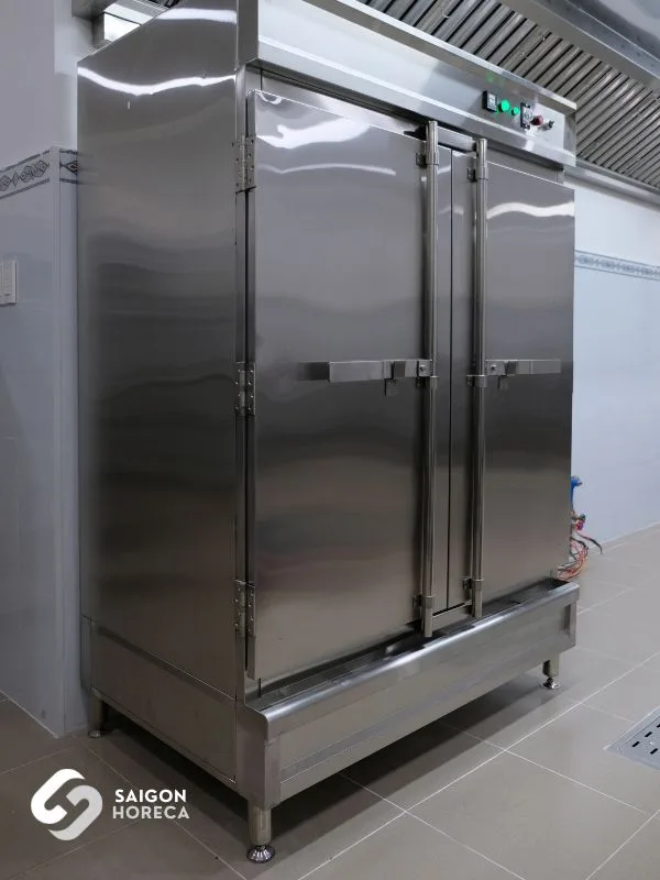 Tủ nấu cơm – hấp công nghiệp inox 2 cánh, công suất lớn