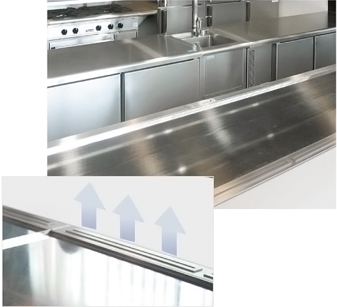 Bếp Bàn Nướng Teppanyaki Airflow Fan Grill — Teppanyaki with Smoke-Deflecting Fan Fujimak