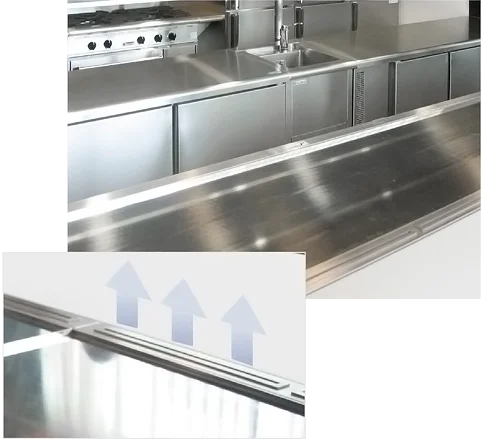 Bếp Bàn Nướng Teppanyaki Airflow Fan Grill — Teppanyaki with Smoke-Deflecting Fan Fujimak