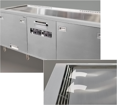Bếp Bàn Nướng Teppanyaki Ducted Grill — Teppanyaki with Integrated Exhaust Duct Fujimak
