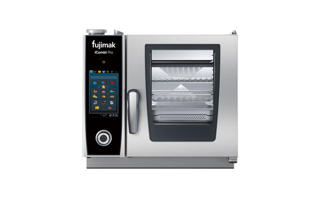 Lò Hấp Đối Lưu Đa Năng CombiOven The CombiOven Series (Steam Convection Oven) iCombi Pro significantly improves production efficiency with automated cooking and simultaneous multi-item cooking Fujimak FICPXS