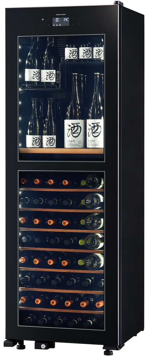 Tủ Kính Trưng Bày Mát & Đông (Showcase) LX95DM2Z-RH-B – wine cooler Fujimak