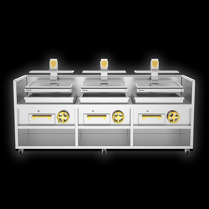 Bếp Nướng Than Mở Basque Josper – Nguyên Khối Josper Basque Grill PVJ-76-3-3-MB Individual triple grill