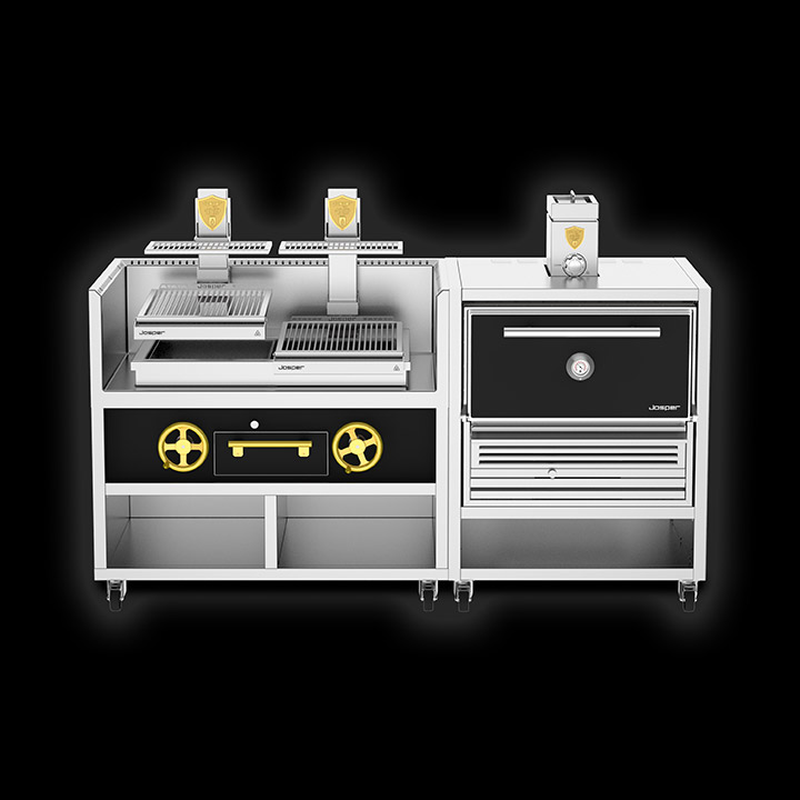 Bộ Tổ Hợp Lò Nướng Than & Bếp Nướng Basque Josper Josper CVJ-50-PRO-Large Combo / HJX-PRO Charcoal Oven + Double Basque Grill in a Single Module