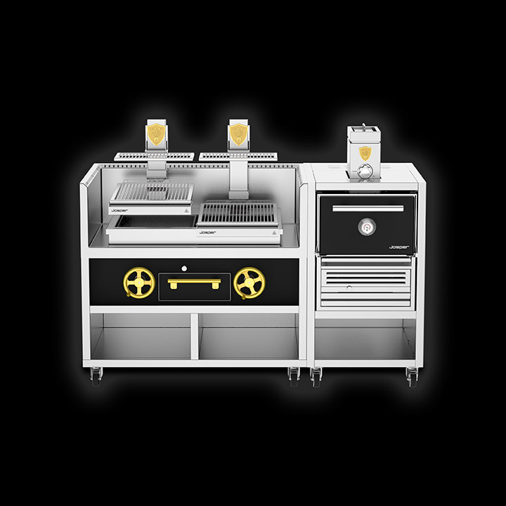 Bộ Tổ Hợp Lò Nướng Than & Bếp Nướng Basque Josper Josper CVJ-50-PRO-Small Combo / HJX-PRO Charcoal Oven + Double Basque Grill in a Single Module