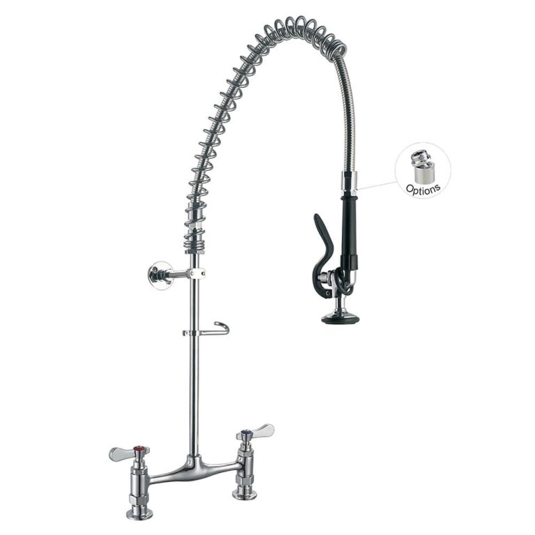 Vòi Xịt Rửa Chậu 3 Hộc 88000-1 Mixer Water Taps 8 Inches Center Deck Mount Faucet 3 Compartment Sink Pre Rinse Faucet Toprinse