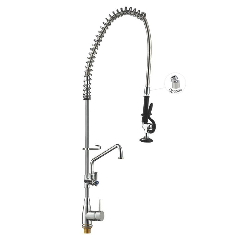 Vòi Xịt Rửa Chén Nhà Hàng 98005-2 Single Hole Deck mount Commercial Sink Restaurant Pre-Rinse Faucet with Add-on Faucet Toprinse