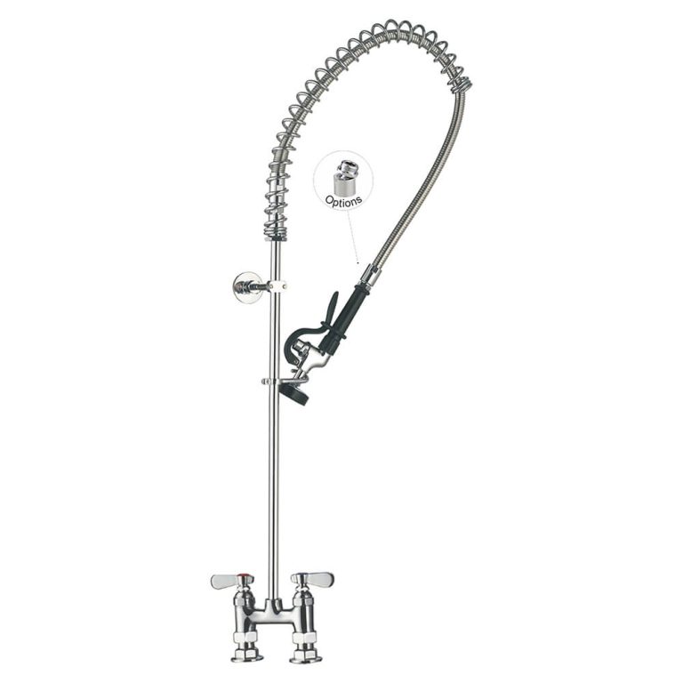 Vòi Xịt Rửa Chén Nhà Hàng 98006-1 Commercial Sink Restaurant Pre-Rinse Faucet with Sprayer, 4 Inches Center, Deck mount Toprinse