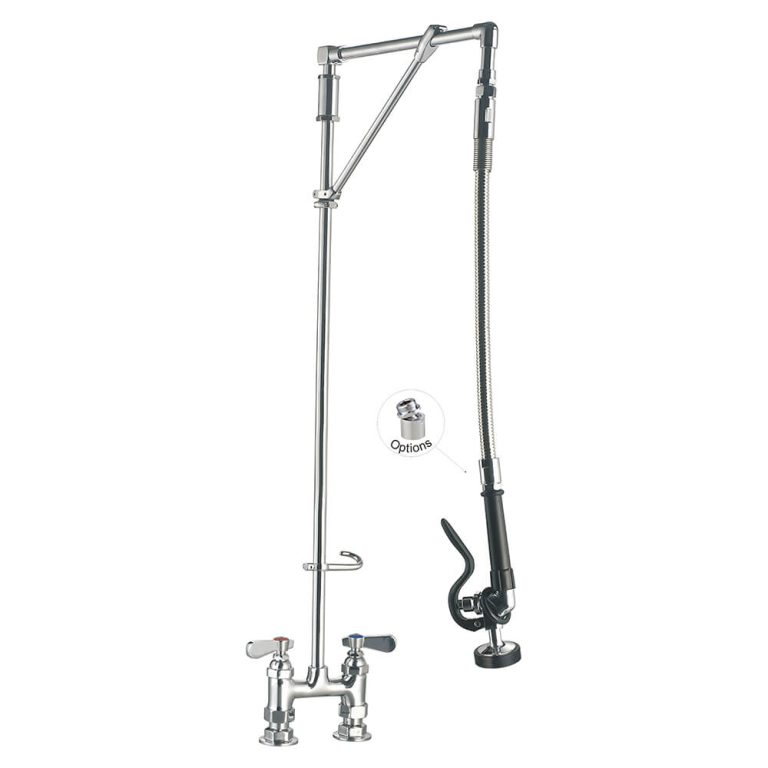 Vòi Xịt Rửa Công Nghiệp 98006-M001 Commercial Pre-Rinse Faucet with Sprayer, 4 Inches Center, Deck mount, swivel arm support Toprinse