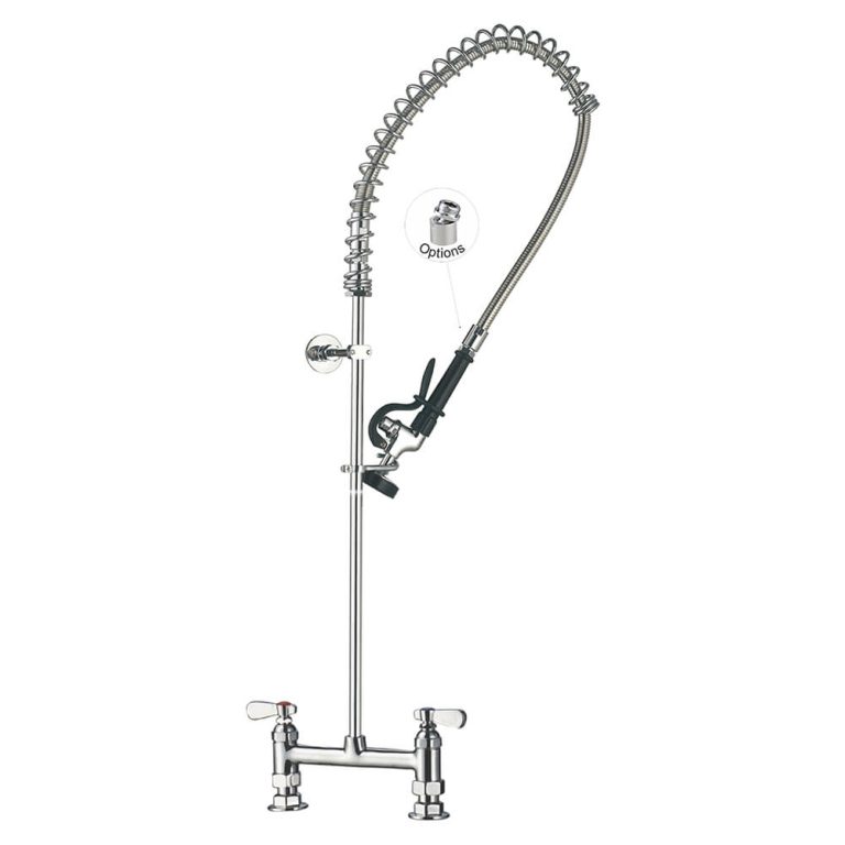 Vòi Xịt Rửa Chén Nhà Hàng 98007-1 8 Inches Center Deck mount Faucet Commercial Sink Restaurant Pre-Rinse Faucet Toprinse