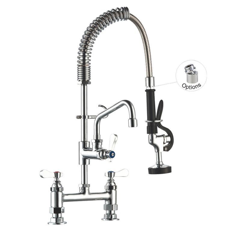 Vòi Xịt Rửa Quầy Bar 98007MN-2 8 Inches Center Deck mount Faucet Bar Pre-Rinse Faucet with 6″ Add-on Faucet Toprinse