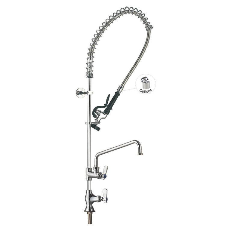 Vòi Xịt Rửa Chén Nhà Hàng 98008-2 Single Temperature Deck mount Commercial Sink Restaurant Pre-Rinse Faucet with swing nozzle Toprinse