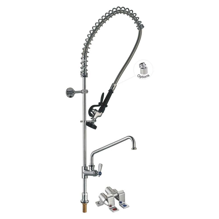 Vòi Xịt Rửa Rảnh Tay (Cảm Ứng / Đạp Chân) 98009AF-2 Deck Mount Pre-Rinse Faucet, pot filler faucet with Pedal Valve for Commercial Kitchen Toprinse