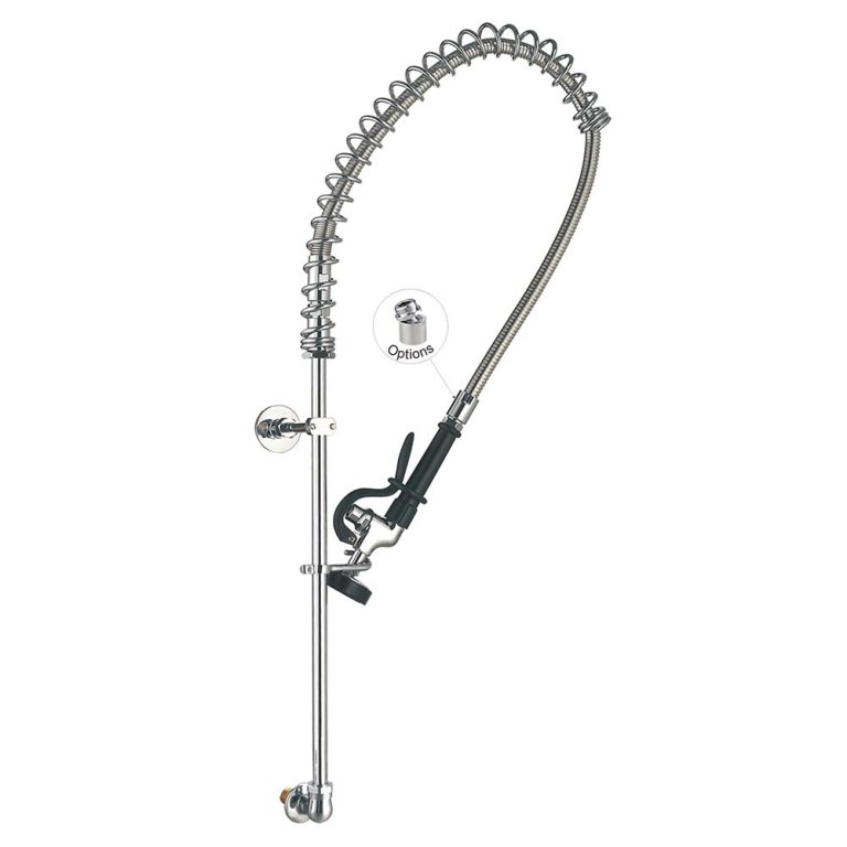 Vòi Xịt Rửa Chén Gắn Tường 98010-1 Single Temperature Wall Mount Commercial Kitchen Pre-Rinse Faucet, no handle Toprinse