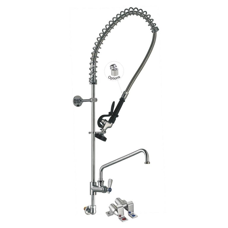 Vòi Xịt Rửa Rảnh Tay (Cảm Ứng / Đạp Chân) 98010AF-2 Wall Mount Pre-Rinse Faucet, pot filler faucet with Pedal Valve for Commercial Kitchen Toprinse