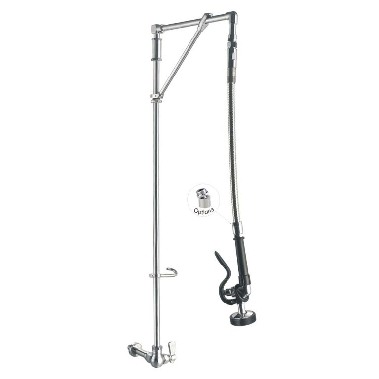 Vòi Xịt Rửa Công Nghiệp 98011-M001 Single Temperature Wall Mount Commercial Pre-Rinse Faucet, swivel arm support Toprinse