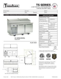 Bàn Sơ Chế Pizza Traulsen TS072HT