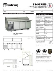 Bàn Sơ Chế Pizza Traulsen TS090HT