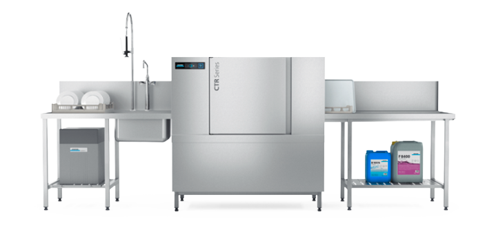 Máy Rửa Chén Băng Tải Đẩy Rổ (Rack Conveyor) CTR L compact rack conveyor dishwasher Winterhalter