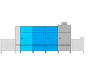 Máy rửa chén băng tải ngón kẹp đa bồn Winterhalter MTF L
