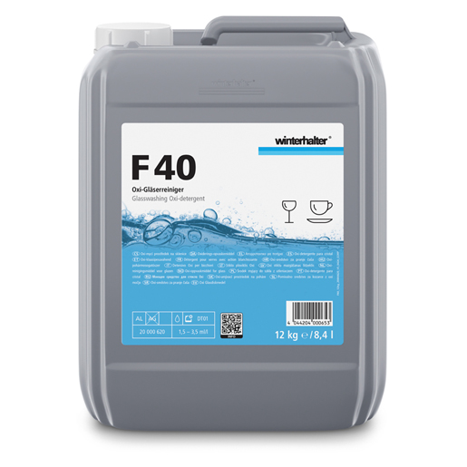 Hóa chất rửa ly quầy bar chuyên dụng Winterhalter F40 (Can 12kg)
